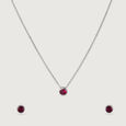 Playful Pretty Silver Earrings and Necklace Set,,hi-res view 3