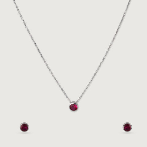 Playful Pretty Silver Earrings and Necklace Set