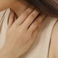 Letter X 14KT Yellow Gold Initial Ring,,hi-res view 1