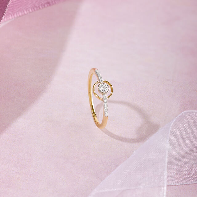 Timeless Circle Gold & Diamond Ring,,hi-res image number null