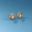 Radiant Concentric Gold Stud Earrings,,hi-res view 1