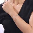 Grit Glazed Silver Bangle,,hi-res view 2