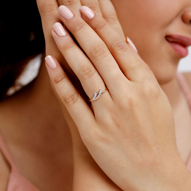 14KT Golden Twilight Diamond Finger Ring,,hi-res view 1