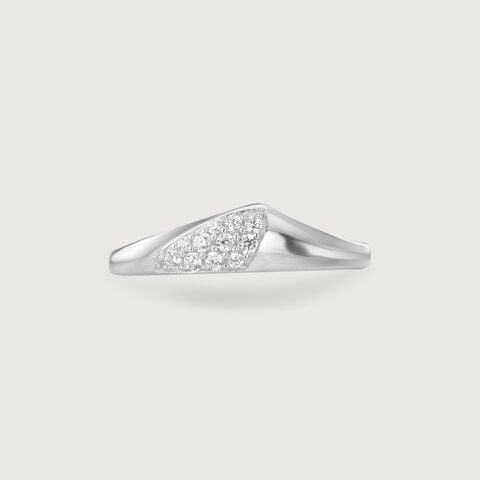 Sleek Asymmetric Silver Ring