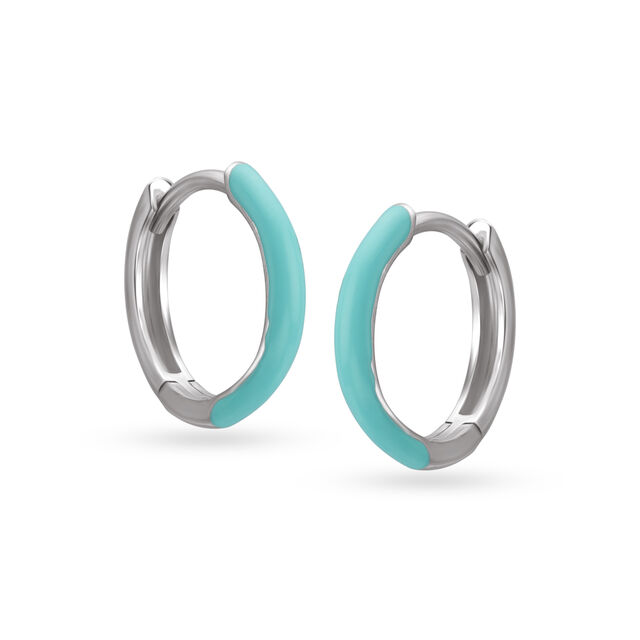925 Silver Vibrant Floral Hoop Earrings with Amethysts,,hi-res view 4