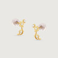 Dewdrop Daisy Diamond Hoop Earrings,,hi-res view 3