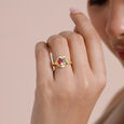 Glowing Navaratna Diamond Ring,,hi-res view 2