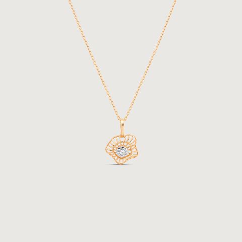 Gleaming Blossom Diamond Pendant