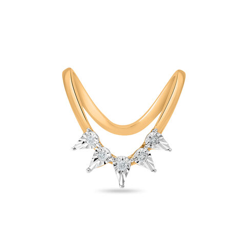 18KT Yellow And White Gold Diamond Studded Vanki Ring