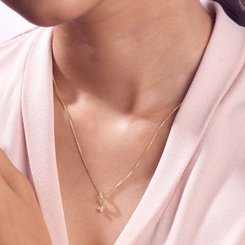 Twisty Gleam Diamond Pendant