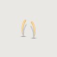 Soft Curve Diamond Stud Earrings,,hi-res view 3