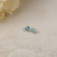 Ethereal Azure 14KT Gold & Blue Topaz Stud Earrings,,hi-res view 1