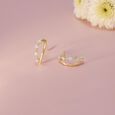Effortless Spark Diamond Hoop Earrings,,hi-res view 1