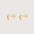 Serene Ripple Gold Stud Earrings,,hi-res view 2