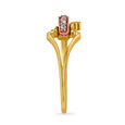 14kt Yellow and Rose Gold Diamond Finger Ring With Rose Gold Plating,,hi-res view 4