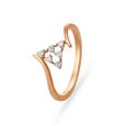 18KT Gold Diamond Studded Elegant Finger Ring,,hi-res view 1