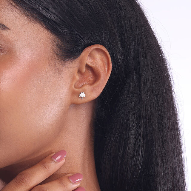 Playful Bloom Silver Earrings,,hi-res image number null