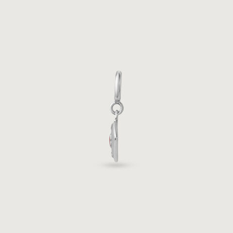 Playful Clover Silver Charm