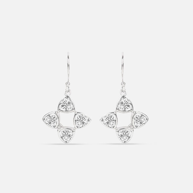 Sparkly Sleek Silver Hoop Earrings,,hi-res image number null