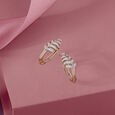 Mystic Petal Gold & Diamond Hoop Earrings,,hi-res view 1