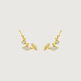 Playful Leaf Diamond Ear Cuff,,hi-res view 3