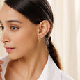 Elevated Goat Triangle Link 18KT Drop Earrings,,hi-res view 2