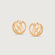 Graceful Swirl Gold Stud Earrings,,hi-res view 3