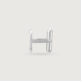 Oval Line Silver Cufflinks,,hi-res view 4