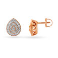 18KT Gold Diamond Studded Earrings - A Drop Of Grandeur,,hi-res view 1