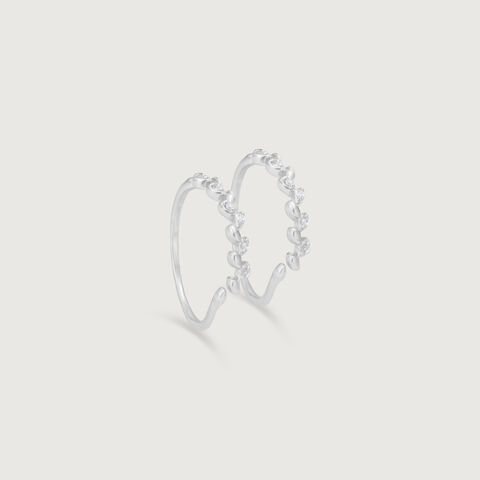 Chic Leaf Silver Toe Rings