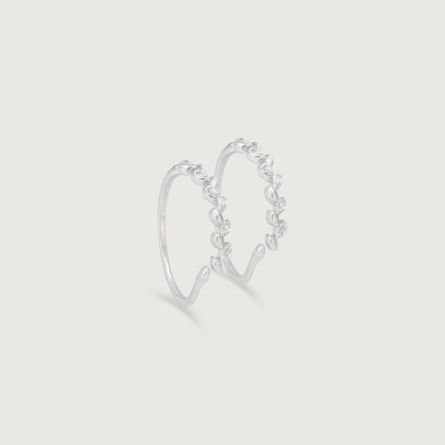Chic Leaf Silver Toe Rings,,hi-res image number null