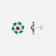 Vintage Regal Silver Stud Earrings,,hi-res view 4