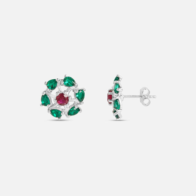 Vintage Regal Silver Stud Earrings,,hi-res image number null