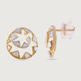 Heritage Spiral Gold & Diamond Stud Earrings,,hi-res view 3