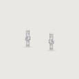 Minimal Bow Silver Stud Earrings,,hi-res view 3