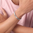 Geometric Pattern Silver Kada,,hi-res view 2