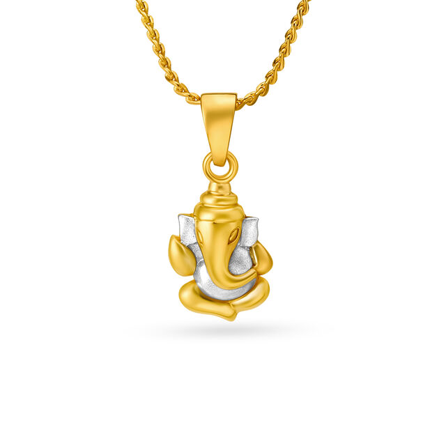 Aesthetic Ganesha Gold Pendant