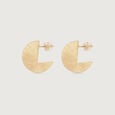 Radiant Arc Gold Hoop Earrings,,hi-res view 2