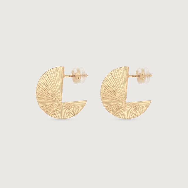 Radiant Arc Gold Hoop Earrings,,hi-res image number null
