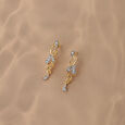 Dewdrop Cascade 18 Kt Gold & Diamond Drop Earrings,,hi-res view 1