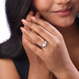 Mother of Pearl Heart Silver Ring,,hi-res view 2