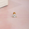 Glimmering Summit Gold & Diamond Nose Pin,,hi-res view 1