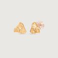 Ripple Twist Gold Stud Earrings,,hi-res view 4