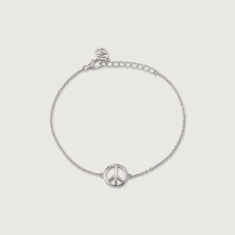 Playful Peace Silver Bracelet
