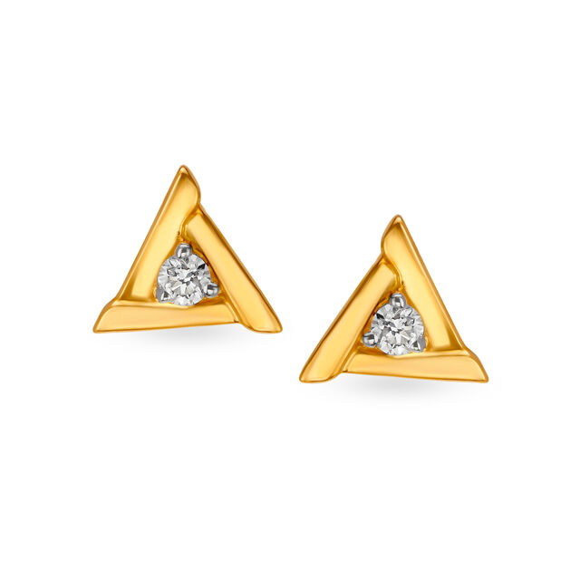 Delta Diamond Stud Earrings,,hi-res view 1