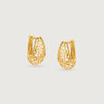 Radiant Filigree Gold Hoop Earrings,,hi-res view 3