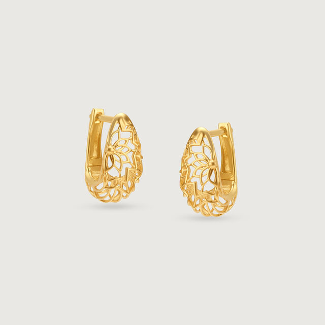 Radiant Filigree Gold Hoop Earrings,,hi-res image number null