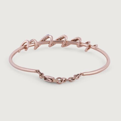 Twisted Blend Diamond & Gold Bangle
