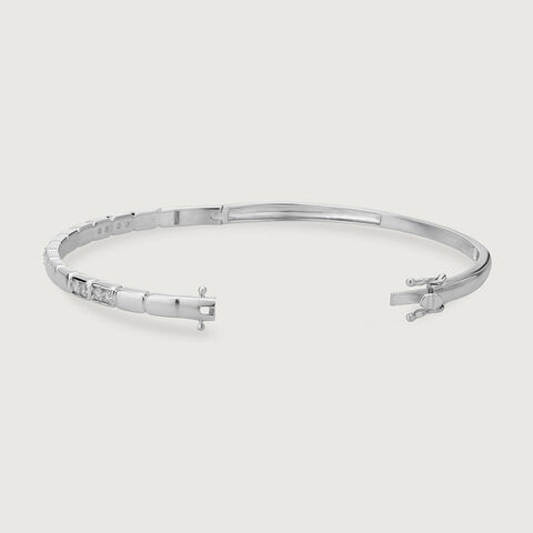 Radiant Grid Silver Bangle