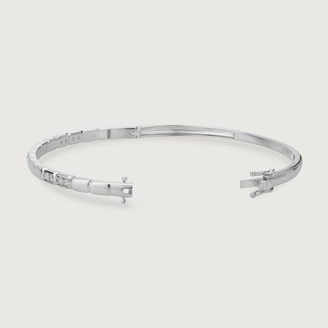 Radiant Grid Silver Bangle,,hi-res image number null